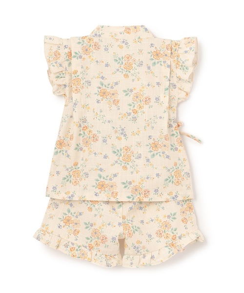 petit main(プティマイン)の「花柄フリル甚平(浴衣・キッズ・アイボリー/ライトブルー/ライトピンク・80cm/130cm/110cm/120cm/90cm/100cm)」の7枚目の写真