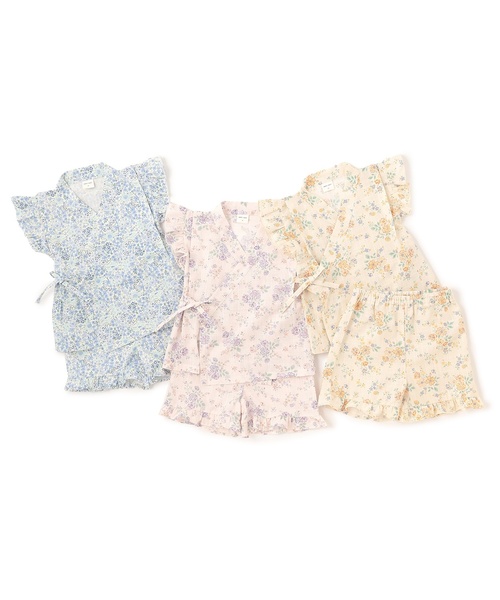 petit main(プティマイン)の「花柄フリル甚平(浴衣・キッズ・アイボリー/ライトブルー/ライトピンク・80cm/130cm/110cm/120cm/90cm/100cm)」の17枚目の写真
