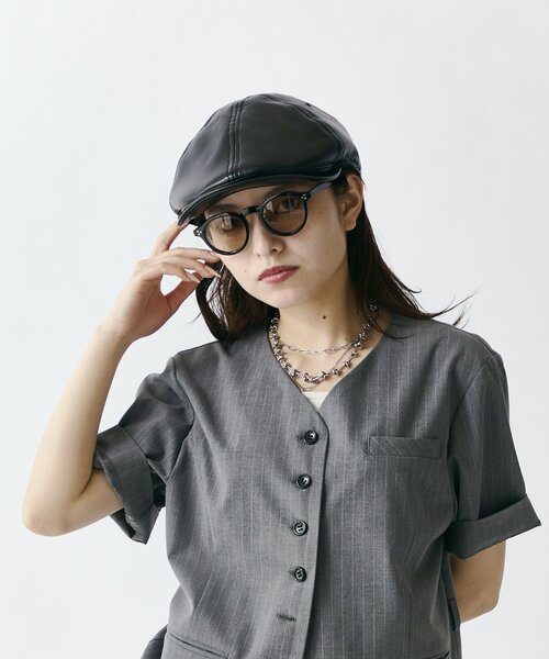 CPH(シーピーエイチ)の「CPH Exclusive / シンセティックレザー ハンチング(ハンチング/ベレー帽・メンズ・ブラウン/ブラック・FREE)」の14枚目の写真