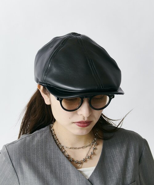 CPH(シーピーエイチ)の「CPH Exclusive / シンセティックレザー ハンチング(ハンチング/ベレー帽・メンズ・ブラウン/ブラック・FREE)」の15枚目の写真
