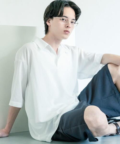 SENSE OF PLACE by URBAN RESEARCH(センスオブプレイスバイアーバンリサーチ)の「『接触冷感/速乾』スパンブロードプルオーバーシャツ(シャツ/ブラウス・メンズ・ブルー/ホワイト/ネイビー・LARGE/MEDIUM)」の4枚目の写真