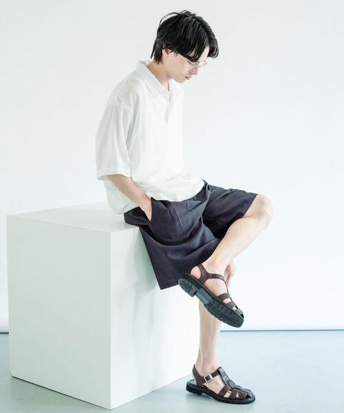 SENSE OF PLACE by URBAN RESEARCH(センスオブプレイスバイアーバンリサーチ)の「『接触冷感/速乾』スパンブロードプルオーバーシャツ(シャツ/ブラウス・メンズ・ブルー/ホワイト/ネイビー・LARGE/MEDIUM)」の6枚目の写真