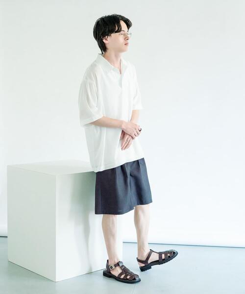 SENSE OF PLACE by URBAN RESEARCH(センスオブプレイスバイアーバンリサーチ)の「『接触冷感/速乾』スパンブロードプルオーバーシャツ(シャツ/ブラウス・メンズ・ブルー/ホワイト/ネイビー・LARGE/MEDIUM)」の7枚目の写真
