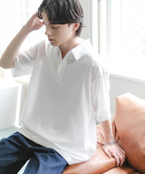 SENSE OF PLACE by URBAN RESEARCH(センスオブプレイスバイアーバンリサーチ)の「『接触冷感/速乾』スパンブロードプルオーバーシャツ(シャツ/ブラウス・メンズ・ブルー/ホワイト/ネイビー・LARGE/MEDIUM)」の8枚目の写真