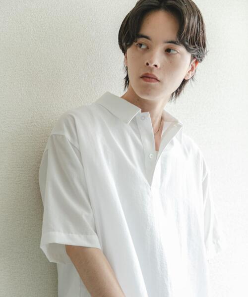 SENSE OF PLACE by URBAN RESEARCH(センスオブプレイスバイアーバンリサーチ)の「『接触冷感/速乾』スパンブロードプルオーバーシャツ(シャツ/ブラウス・メンズ・ブルー/ホワイト/ネイビー・LARGE/MEDIUM)」の9枚目の写真