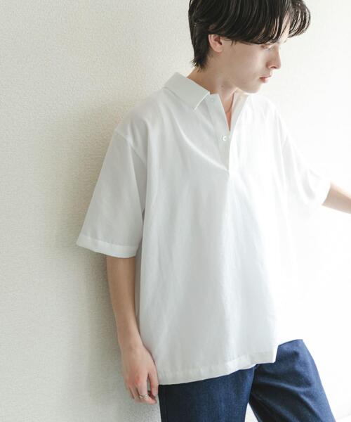 SENSE OF PLACE by URBAN RESEARCH(センスオブプレイスバイアーバンリサーチ)の「『接触冷感/速乾』スパンブロードプルオーバーシャツ(シャツ/ブラウス・メンズ・ブルー/ホワイト/ネイビー・LARGE/MEDIUM)」の10枚目の写真