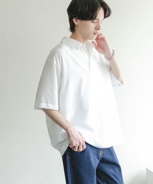 SENSE OF PLACE by URBAN RESEARCH(センスオブプレイスバイアーバンリサーチ)の「『接触冷感/速乾』スパンブロードプルオーバーシャツ(シャツ/ブラウス・メンズ・ブルー/ホワイト/ネイビー・LARGE/MEDIUM)」の13枚目の写真