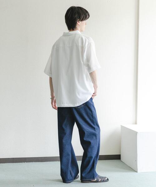 SENSE OF PLACE by URBAN RESEARCH(センスオブプレイスバイアーバンリサーチ)の「『接触冷感/速乾』スパンブロードプルオーバーシャツ(シャツ/ブラウス・メンズ・ブルー/ホワイト/ネイビー・LARGE/MEDIUM)」の15枚目の写真