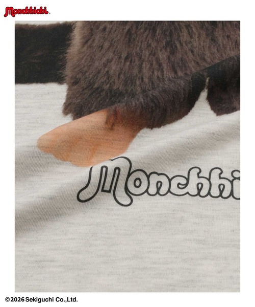Mac-House(マックハウス)の「【 Monchhichi / モンチッチ 】 ルーズシルエットフォトTシャツ アクリルホルダーキー付き(Tシャツ/カットソー・レディース・チャコール/グレイッシュブルー/オートミール・FREE)」の8枚目の写真