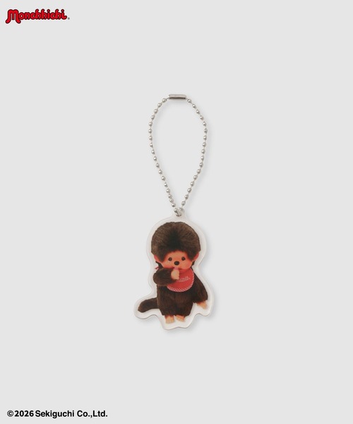 Mac-House(マックハウス)の「【 Monchhichi / モンチッチ 】 ルーズシルエットフォトTシャツ アクリルホルダーキー付き(Tシャツ/カットソー・レディース・チャコール/グレイッシュブルー/オートミール・FREE)」の9枚目の写真