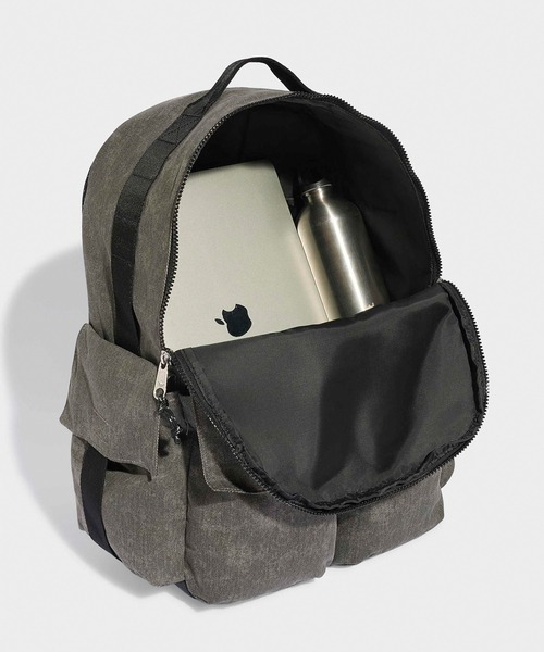 adidas(アディダス)の「adidas/アディダス WASHED BACKPACK ウォッシュド バックパック リュックサック A4サイズ収納可能 大容量 通勤 通学 2026年 夏 夏服(バックパック/リュック・レディース・ブラック・FREE)」の4枚目の写真