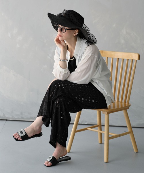 ZAKKA-BOX（ザッカボックス）の「ビジューミュールサンダル（サンダル・レディース・ブラック・24.5㎝/25㎝/24㎝/23㎝/23.5㎝）」の22枚目の写真