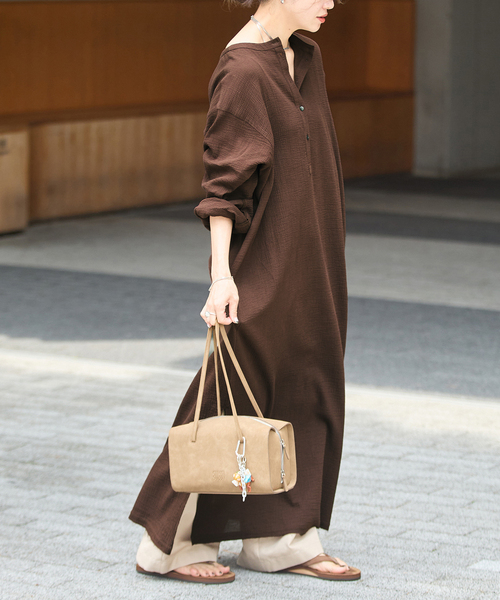 JOURNAL STANDARD(ジャーナルスタンダード)の「《追加》ソフトガーゼ2WAYワンピース(ワンピース・レディース・レッド/ブラウン/ブラック・FREE)」の12枚目の写真