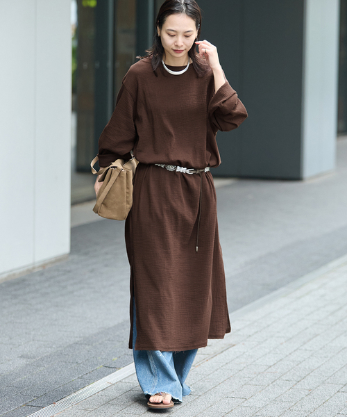 JOURNAL STANDARD(ジャーナルスタンダード)の「《追加》ソフトガーゼ2WAYワンピース(ワンピース・レディース・レッド/ブラウン/ブラック・FREE)」の18枚目の写真