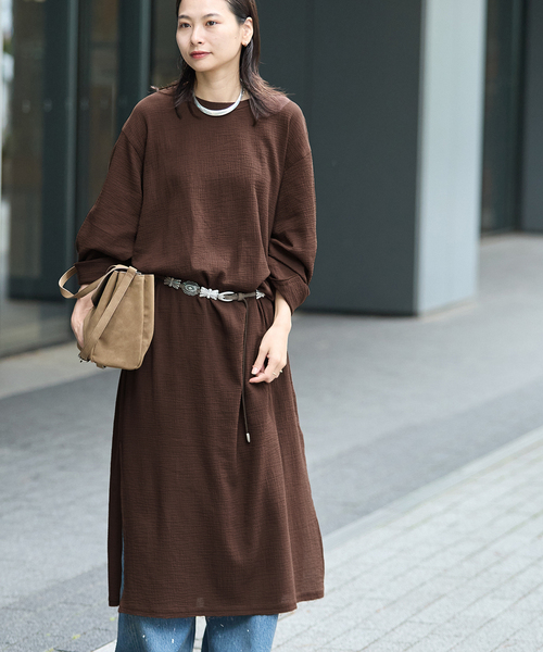 JOURNAL STANDARD(ジャーナルスタンダード)の「《追加》ソフトガーゼ2WAYワンピース(ワンピース・レディース・レッド/ブラウン/ブラック・FREE)」の19枚目の写真