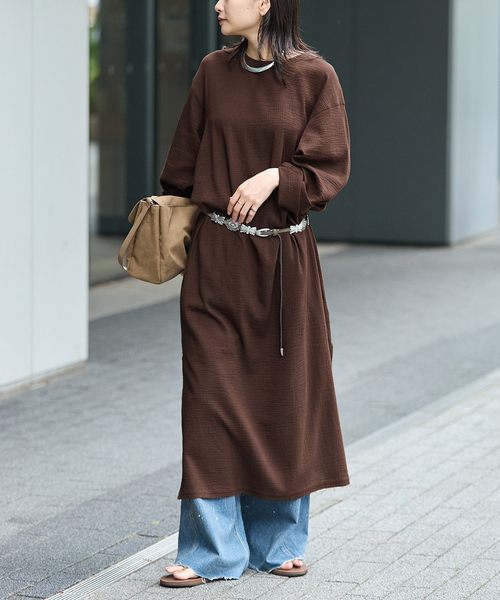 JOURNAL STANDARD(ジャーナルスタンダード)の「《追加》ソフトガーゼ2WAYワンピース(ワンピース・レディース・レッド/ブラウン/ブラック・FREE)」の21枚目の写真