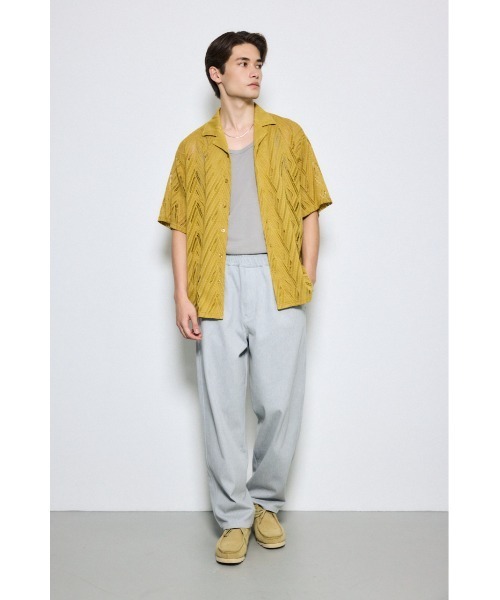 AZUL by moussy（アズールバイマウジー）の「EASY ACTIONワイドパンツ（スウェットパンツ・メンズ・ブラック/ダークネイビー/杢グレー・LARGE/MEDIUM）」の16枚目の写真