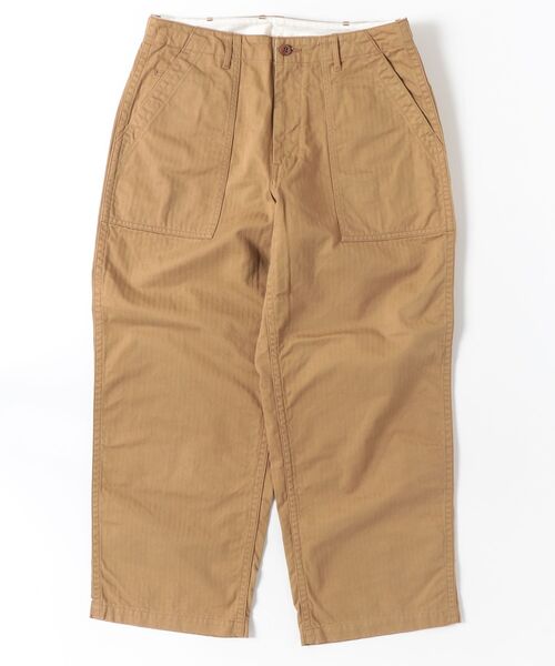 Sanca(サンカ)の「【Sanca】サンカ/ HERRINGBONE BAKER WIDE FIT(デニムパンツ・メンズ・ベージュ系その他/グリーン系その他・2/3)」の1枚目の写真