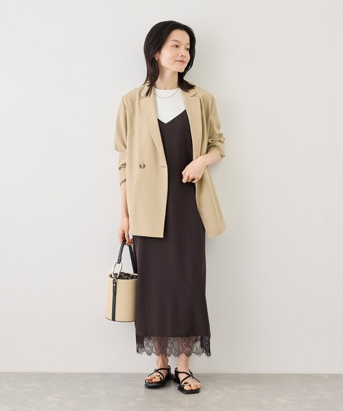 ROPE' PICNIC（ロペピクニック）の「アソート花柄プリントキャミワンピース（ワンピース・レディース・ダークブラウン/ブラック系その他・FREE）」の3枚目の写真