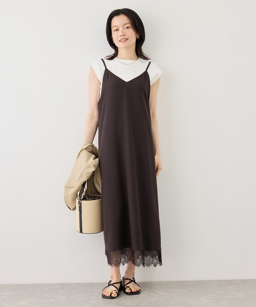 ROPE' PICNIC（ロペピクニック）の「アソート花柄プリントキャミワンピース（ワンピース・レディース・ダークブラウン/ブラック系その他・FREE）」の5枚目の写真