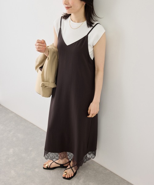 ROPE' PICNIC（ロペピクニック）の「アソート花柄プリントキャミワンピース（ワンピース・レディース・ダークブラウン/ブラック系その他・FREE）」の9枚目の写真