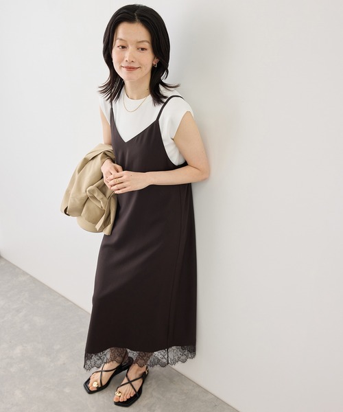 ROPE' PICNIC（ロペピクニック）の「アソート花柄プリントキャミワンピース（ワンピース・レディース・ダークブラウン/ブラック系その他・FREE）」の10枚目の写真
