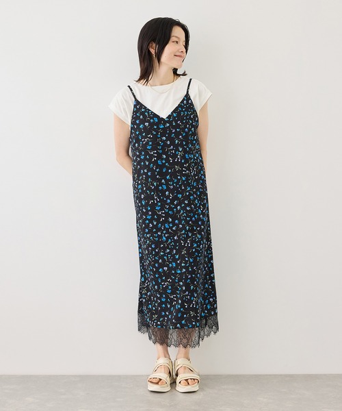 ROPE' PICNIC（ロペピクニック）の「アソート花柄プリントキャミワンピース（ワンピース・レディース・ダークブラウン/ブラック系その他・FREE）」の14枚目の写真