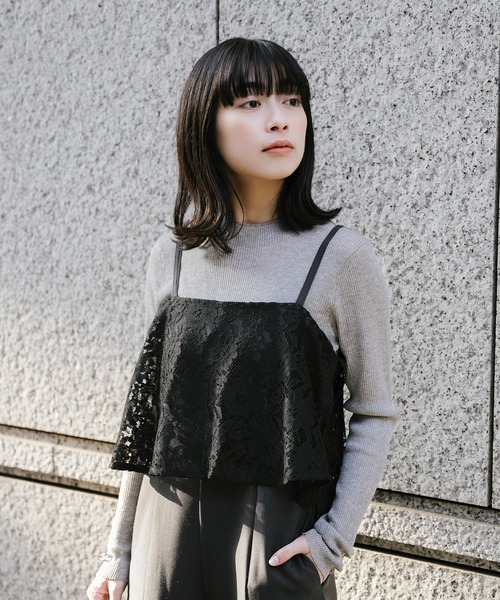 Sirin(シリン)の「シアーニットプルオーバー(ニット/セーター・レディース・オフホワイト/ブラック/グレー/ベージュ・FREE)」の3枚目の写真