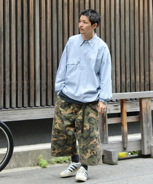 Marvine Pontiak shirt makers(マービンポンティアックシャツメーカーズ)の「Marvine Pontiak / マービンポンティアックシャツメーカーズ Twist P/O Stripe(シャツ/ブラウス・メンズ・ブルー・FREE)」の12枚目の写真