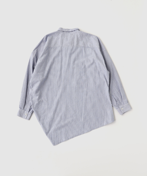 Marvine Pontiak shirt makers(マービンポンティアックシャツメーカーズ)の「Marvine Pontiak / マービンポンティアックシャツメーカーズ Twist P/O Stripe(シャツ/ブラウス・メンズ・ブルー・FREE)」の3枚目の写真