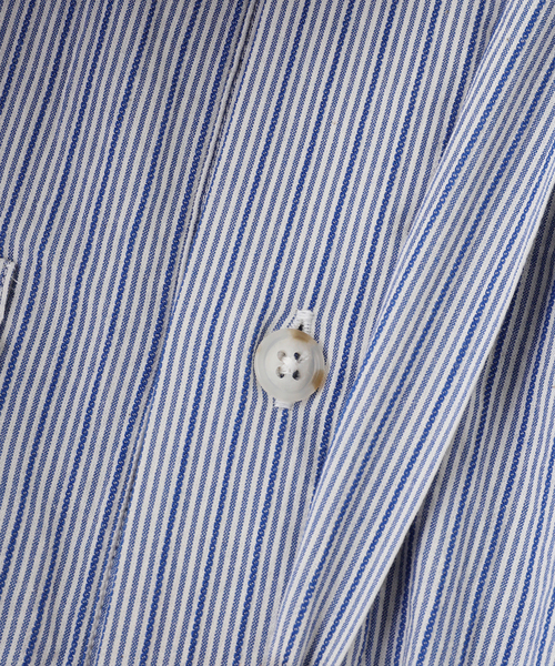 Marvine Pontiak shirt makers(マービンポンティアックシャツメーカーズ)の「Marvine Pontiak / マービンポンティアックシャツメーカーズ Twist P/O Stripe(シャツ/ブラウス・メンズ・ブルー・FREE)」の6枚目の写真