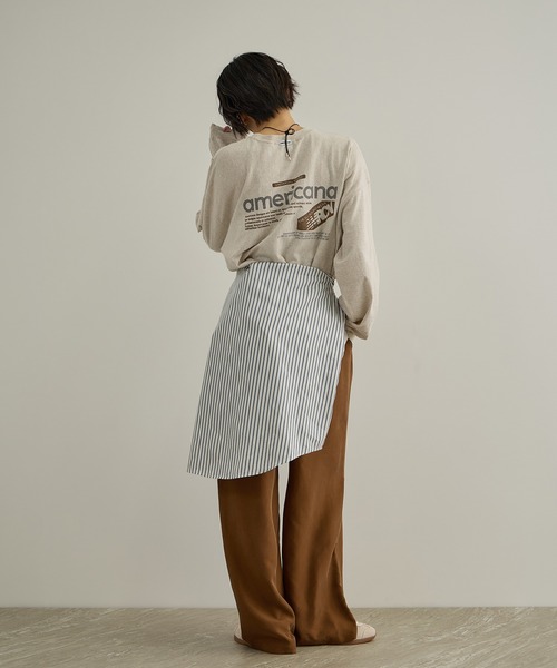 SALON adam et rope'（サロン アダム エ ロペ）の「GENTLE SILK パンツ / セットアップ対応・新色追加（シャツ/ブラウス・レディース・ブラック/ブラウン・S/M）」の9枚目の写真