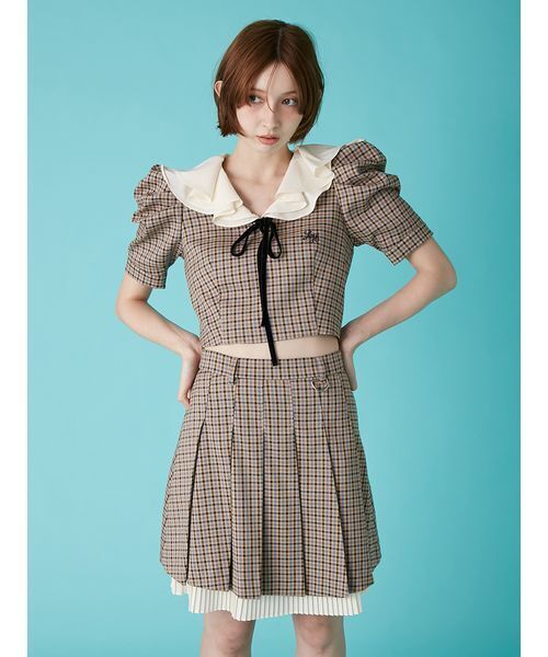 LILY BROWN(リリーブラウン)の「【LILY BROWN×Hearts2Hearts】プリーツスカート(スカート・レディース・グレー/ブラック/チェック・0/1)」の16枚目の写真