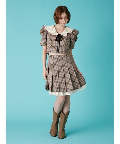 LILY BROWN(リリーブラウン)の「【LILY BROWN×Hearts2Hearts】プリーツスカート(スカート・レディース・グレー/ブラック/チェック・0/1)」の21枚目の写真
