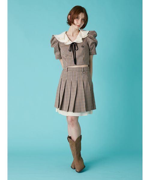 LILY BROWN(リリーブラウン)の「【LILY BROWN×Hearts2Hearts】プリーツスカート(スカート・レディース・グレー/ブラック/チェック・0/1)」の22枚目の写真