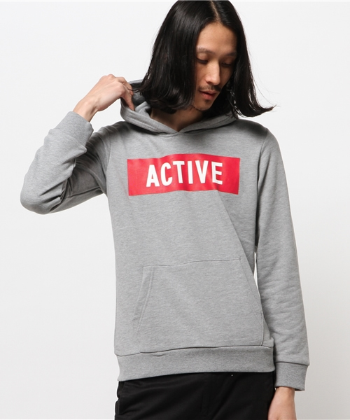 VENCEEXCHANGE（ヴァンスエクスチェンジ）の「裏毛ACTIVEパーカープルオーバー        （パーカー・メンズ・ブラック/オフホワイト/グレー・LARGE/MEDIUM）」の3枚目の写真