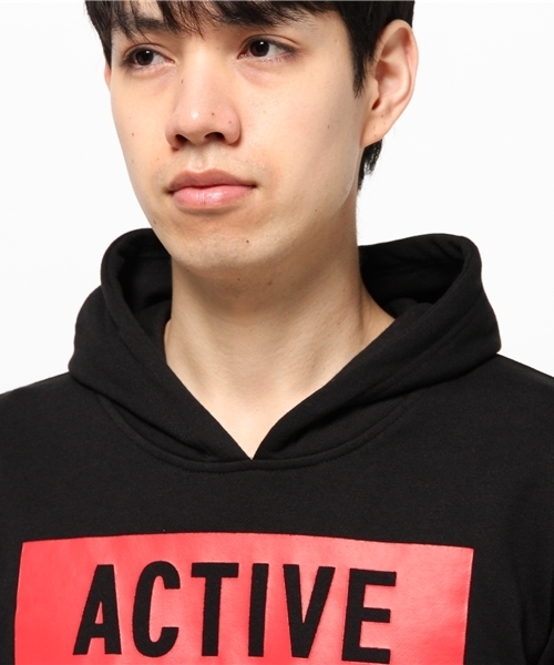 VENCEEXCHANGE（ヴァンスエクスチェンジ）の「裏毛ACTIVEパーカープルオーバー        （パーカー・メンズ・ブラック/オフホワイト/グレー・LARGE/MEDIUM）」の6枚目の写真