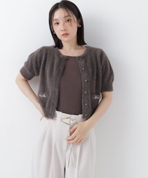 NATURAL BEAUTY BASIC | <CanCam10月号掲載>ビット付きシャギーアンサンブル(ニット/セーター)