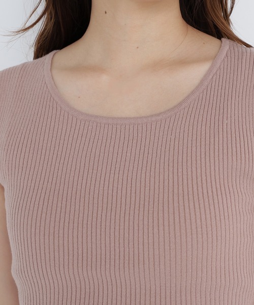 NATURAL BEAUTY BASIC(ナチュラルビューティーベーシック)の「<CanCam10月号掲載>ビット付きシャギーアンサンブル(ニット/セーター・レディース・ベージュ/オフホワイト/チャコールグレー・フリ-)」の7枚目の写真