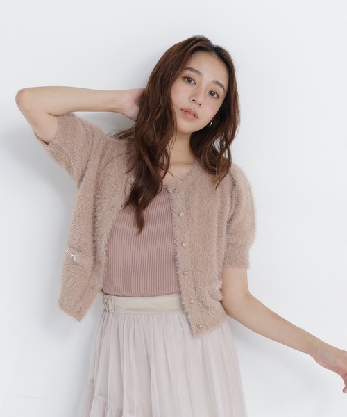 NATURAL BEAUTY BASIC(ナチュラルビューティーベーシック)の「<CanCam10月号掲載>ビット付きシャギーアンサンブル(ニット/セーター・レディース・ベージュ/オフホワイト/チャコールグレー・フリ-)」の13枚目の写真