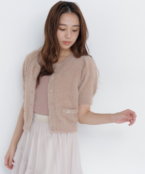 NATURAL BEAUTY BASIC(ナチュラルビューティーベーシック)の「<CanCam10月号掲載>ビット付きシャギーアンサンブル(ニット/セーター・レディース・ベージュ/オフホワイト/チャコールグレー・フリ-)」の15枚目の写真