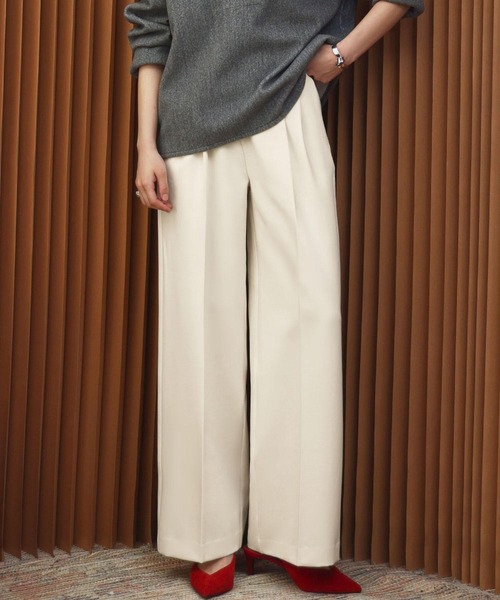 ELFRANK(エルフランク)の「【2026AW】【S~Lサイズ展開】アシンメトリーハイウエストワイドパンツ 洗える《着用動画あり》(その他パンツ・レディース・ダークブラウン/オフホワイト/ブラック・S/M/L)」の16枚目の写真