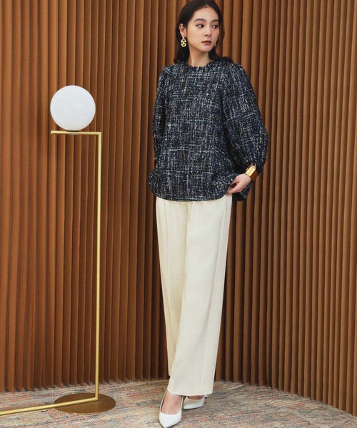 ELFRANK(エルフランク)の「【2026AW】【S~Lサイズ展開】アシンメトリーハイウエストワイドパンツ 洗える《着用動画あり》(その他パンツ・レディース・ダークブラウン/オフホワイト/ブラック・S/M/L)」の18枚目の写真