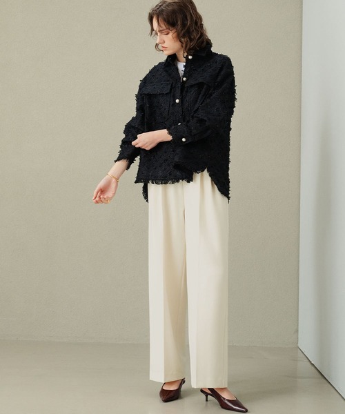 ELFRANK(エルフランク)の「【2026AW】【S~Lサイズ展開】アシンメトリーハイウエストワイドパンツ 洗える《着用動画あり》(その他パンツ・レディース・ダークブラウン/オフホワイト/ブラック・S/M/L)」の19枚目の写真