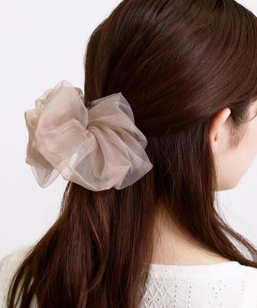 grove(グローブ)の「オーガンジーシュシュ風バンスクリップ(その他ヘアアクセサリー・レディース・ブラック/ベビーピンク・00)」の7枚目の写真