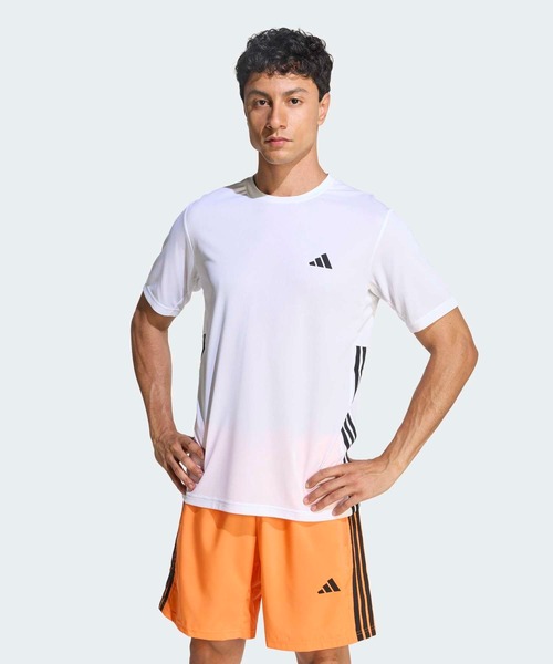 adidas(アディダス)の「ワークアウト エッセンシャルズ ベース スリーストライプス Tシャツ / アディダス adidas(Tシャツ/カットソー・メンズ・ホワイト・XX-LARGE/3XL/LARGE/MEDIUM/SMALL/X-LARGE/X-SMALL)」の1枚目の写真