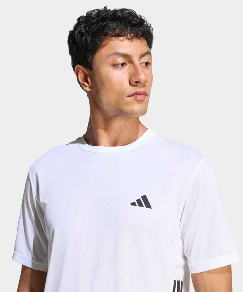 adidas(アディダス)の「ワークアウト エッセンシャルズ ベース スリーストライプス Tシャツ / アディダス adidas(Tシャツ/カットソー・メンズ・ホワイト・XX-LARGE/3XL/LARGE/MEDIUM/SMALL/X-LARGE/X-SMALL)」の3枚目の写真