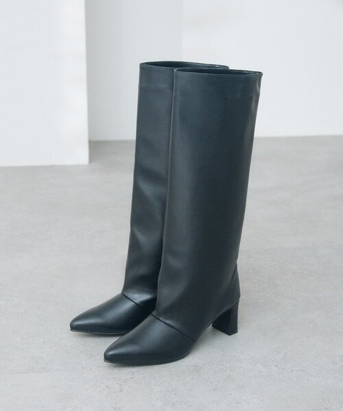 RIVE DROITE(リヴドロワ)の「【3サイズ展開】フラッフィーロングブーツ(ブーツ・レディース・ブラウン/ブラック・MEDIUM/LARGE/SMALL)」の20枚目の写真