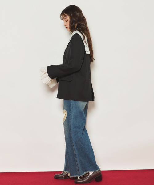 archives(アルシーヴ)の「ハートダメージデニム(デニムパンツ・レディース・ロイヤルブルー/ブラック・SMALL/MEDIUM)」の12枚目の写真