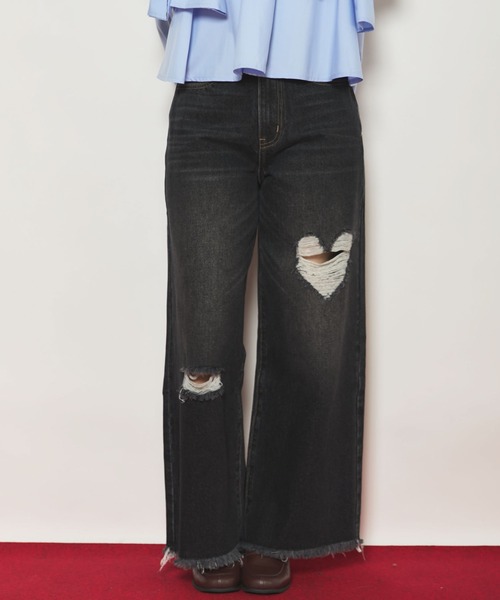 archives(アルシーヴ)の「ハートダメージデニム(デニムパンツ・レディース・ロイヤルブルー/ブラック・SMALL/MEDIUM)」の18枚目の写真